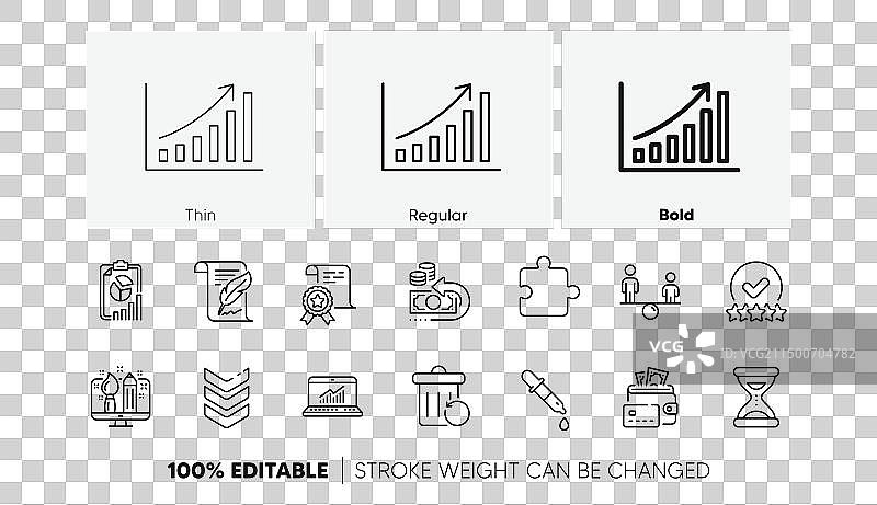 在线统计恢复垃圾和拼图线条图片素材