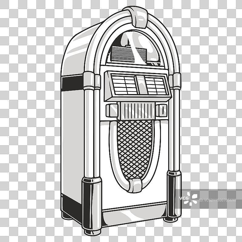 购物中心点唱机贴纸图片素材