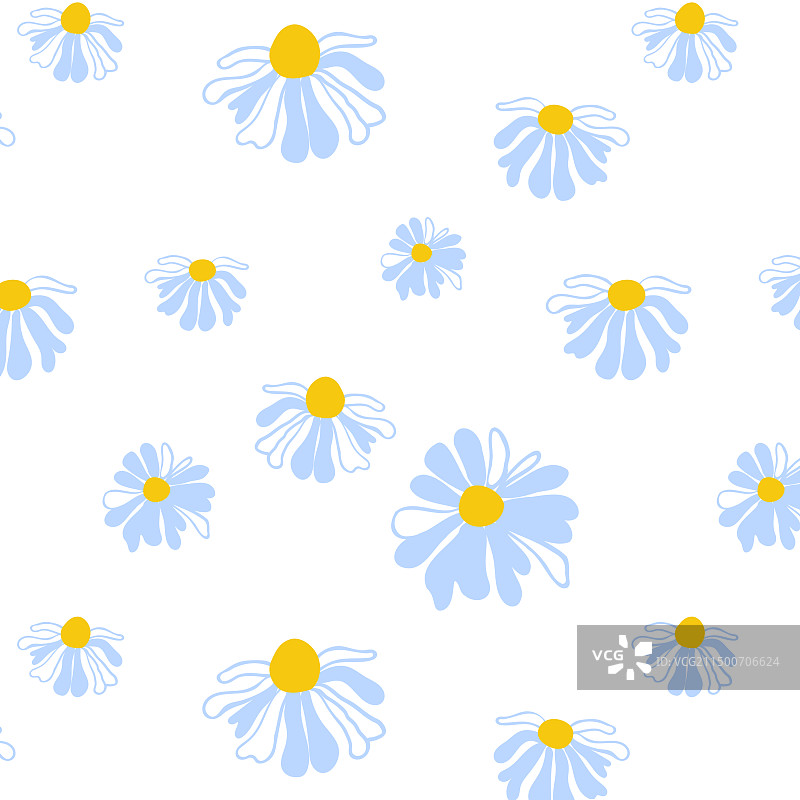 白色雏菊线性夏季背景图片素材