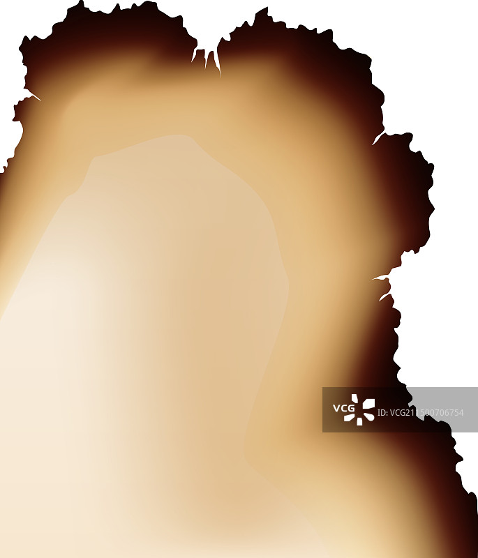 烧焦的纸张孔洞页边和角落3D效果图片素材