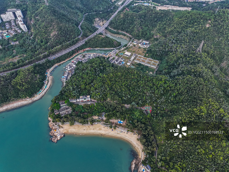深圳沙鱼涌沙滩露营地图片素材
