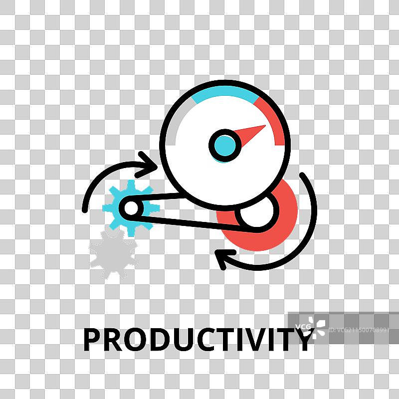 生产力图标现代扁平风格图片素材