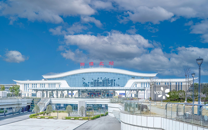 湘潭北站,沪昆高铁,高铁站,莲花造型,莲城图片素材