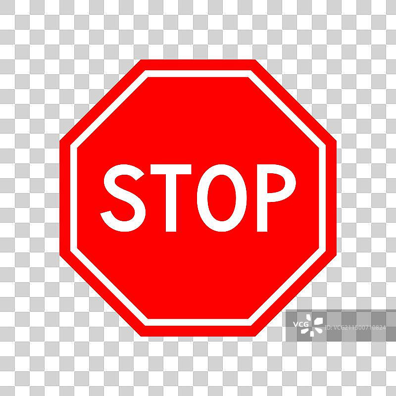 红色停止路标图标图片素材