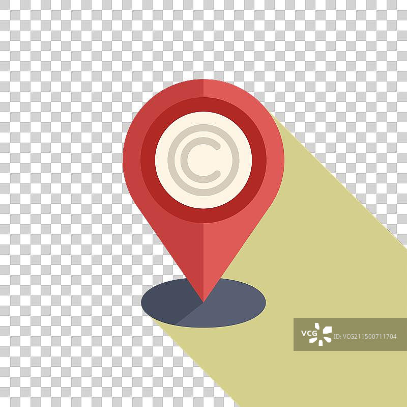 版权法税务位置图标扁平数据图片素材