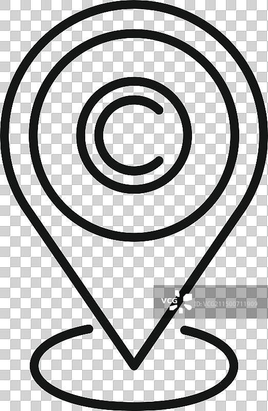 版权法税务位置图标轮廓图片素材