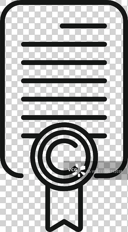 法律版权文件轮廓图标图片素材