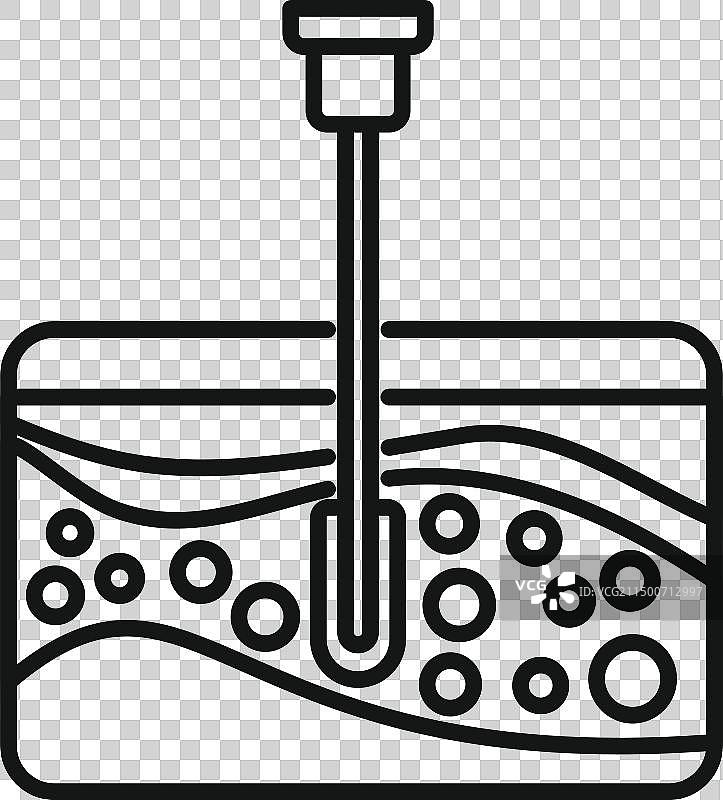 皮肤抽脂注射轮廓图标图片素材