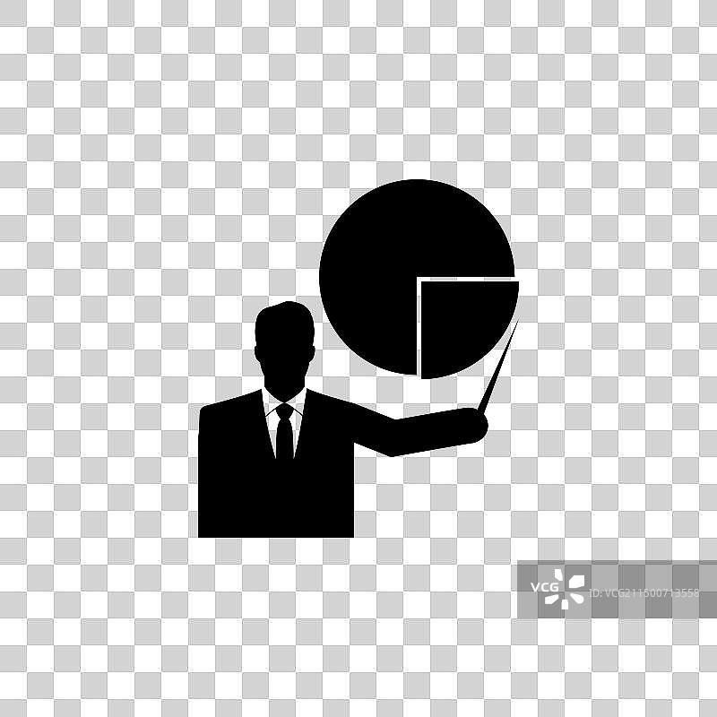 学校教师演示教育扁平图标图片素材