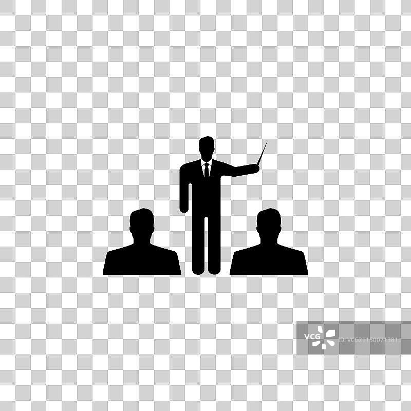 教育老师和学生扁平图标图片素材