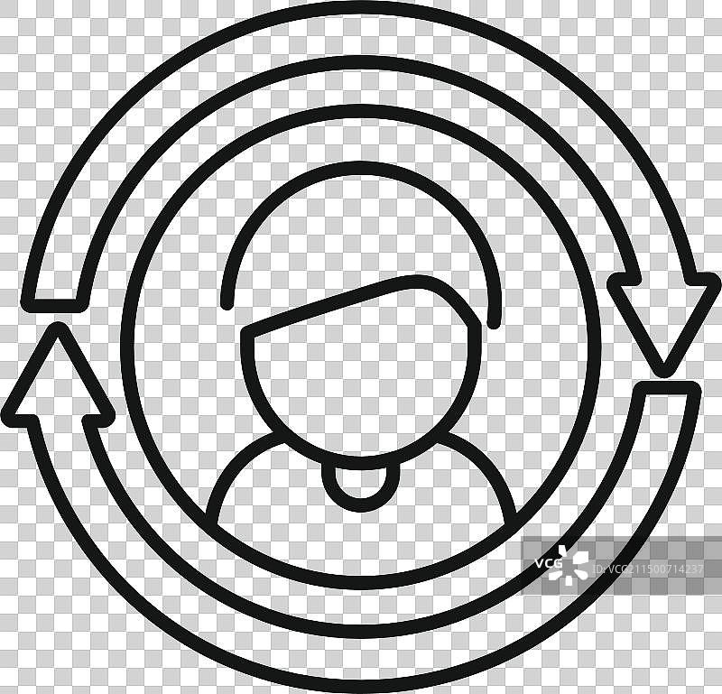 更换工人个人资料图标轮廓图片素材