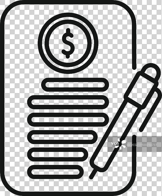 抵押表格文件图标轮廓图片素材