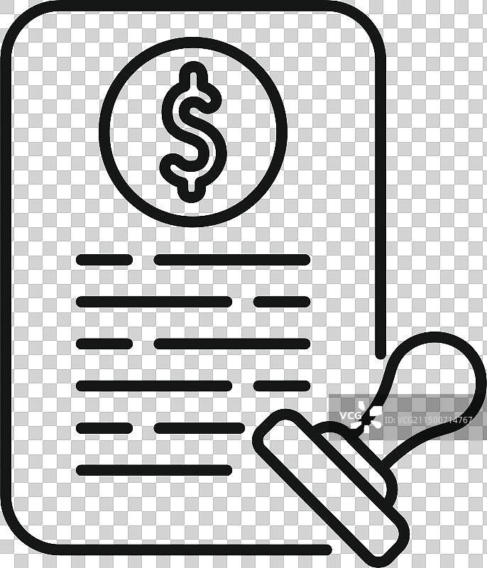 抵押文件印章图标轮廓图片素材