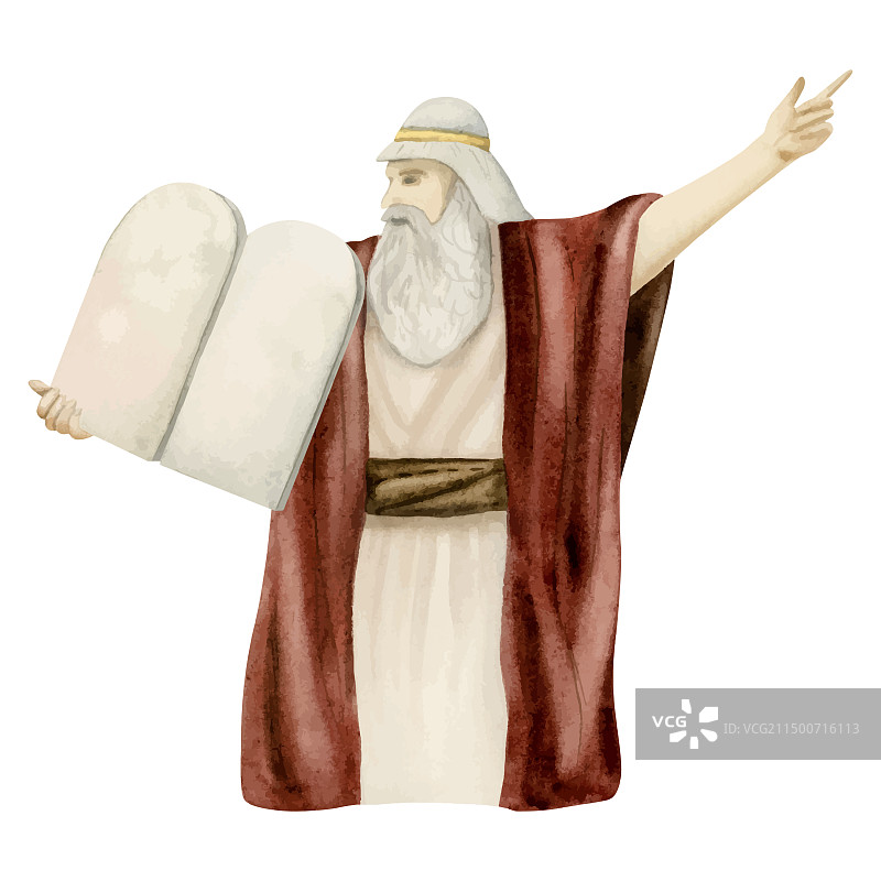 摩西与十诫石碑图片素材