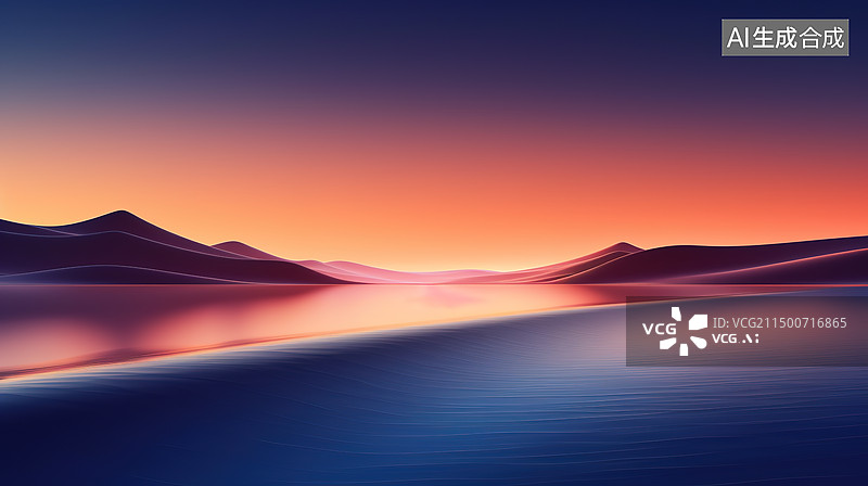 【AI数字艺术】抽象沙漠背景图片素材