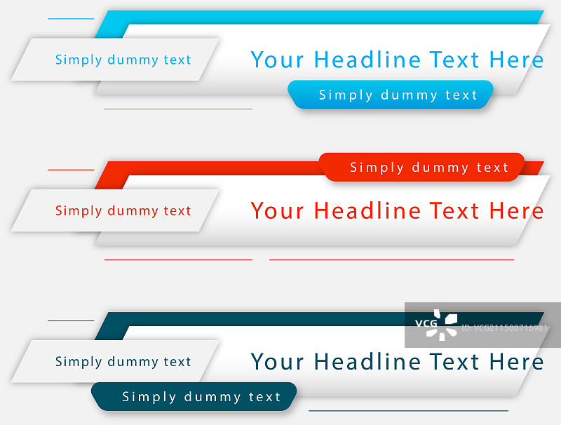 现代几何风格的底部横幅模板图片素材
