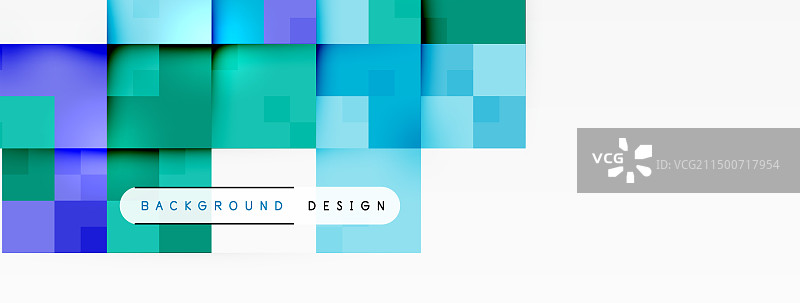 矩形图案中的蓝色正方形图片素材