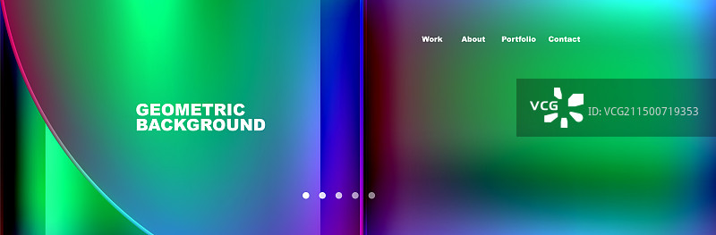 圆形三角形和正方形网站页面模板图片素材