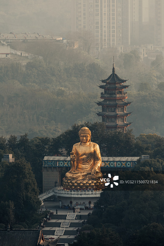 重庆城市建筑-华岩寺风光图片素材