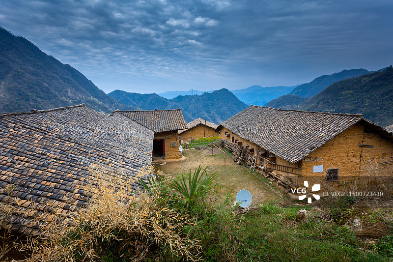 陕西山区老房子图片素材