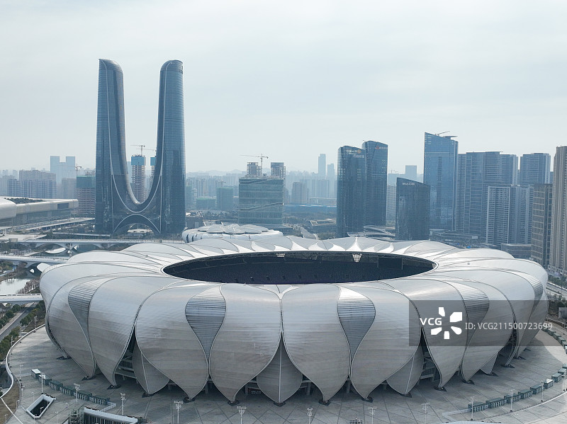 杭州城市风光奥体中心图片素材
