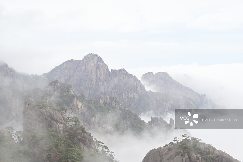 朦胧黄山图片素材