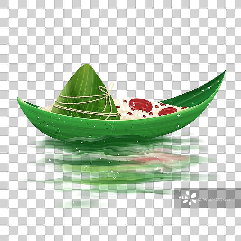 一叶扁舟上的粽子图片素材