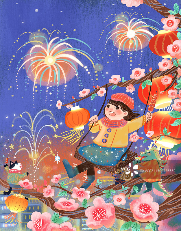 迎接新年图片素材