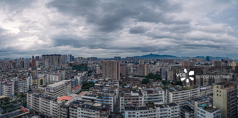 鸟瞰普宁图片素材