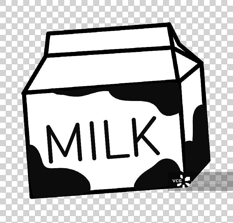 一盒牛奶食品饮料卡通插画元素图片素材