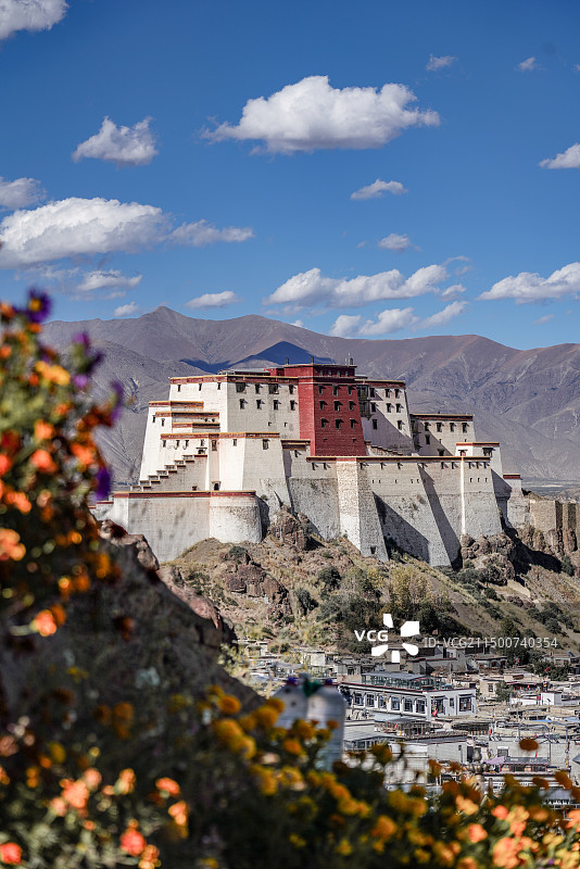 西藏日喀则扎什伦布寺宗山遗址桑珠孜宗堡特写图片素材