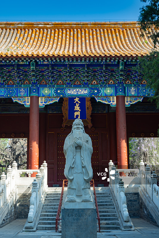 北京孔庙孔子像图片素材