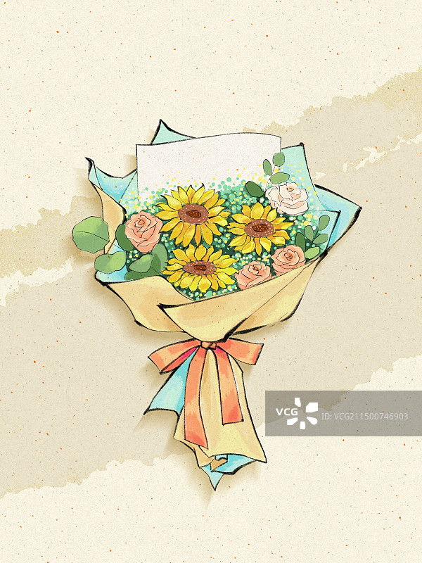 高考录取通知书插画素材-一举夺魁。图片素材