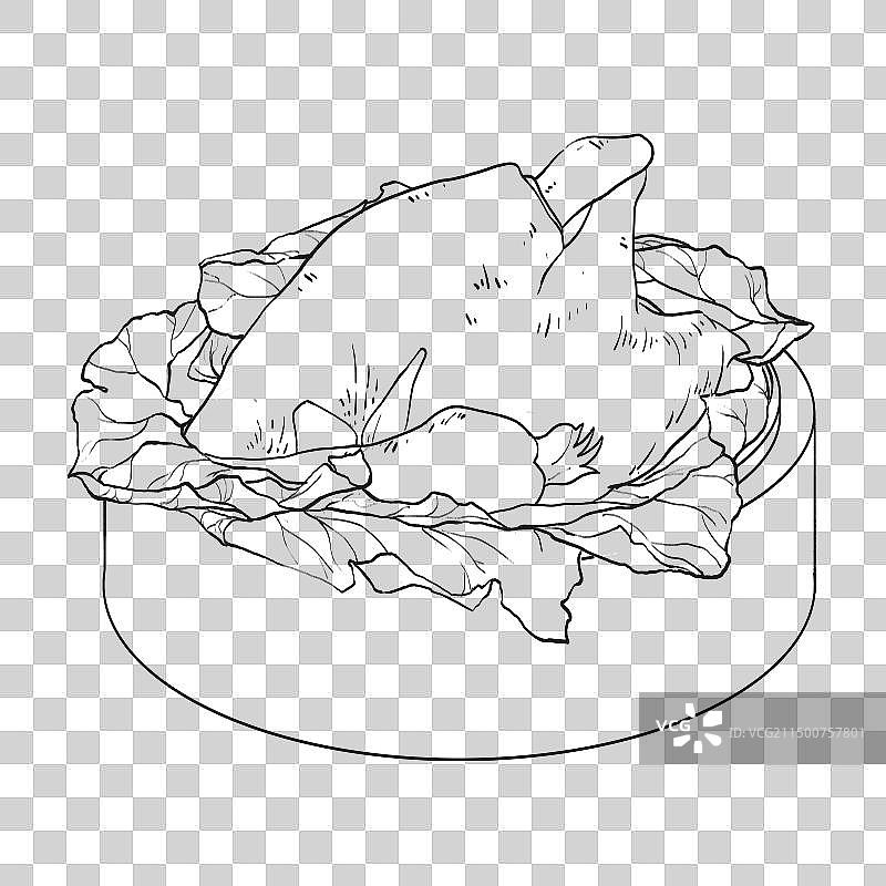 中国传统美食-江苏菜叫花鸡图片素材