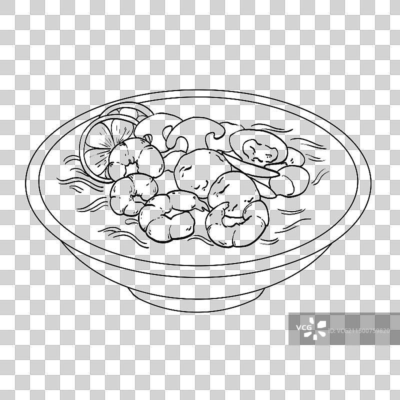 中国传统美食-闽菜沙茶面图片素材