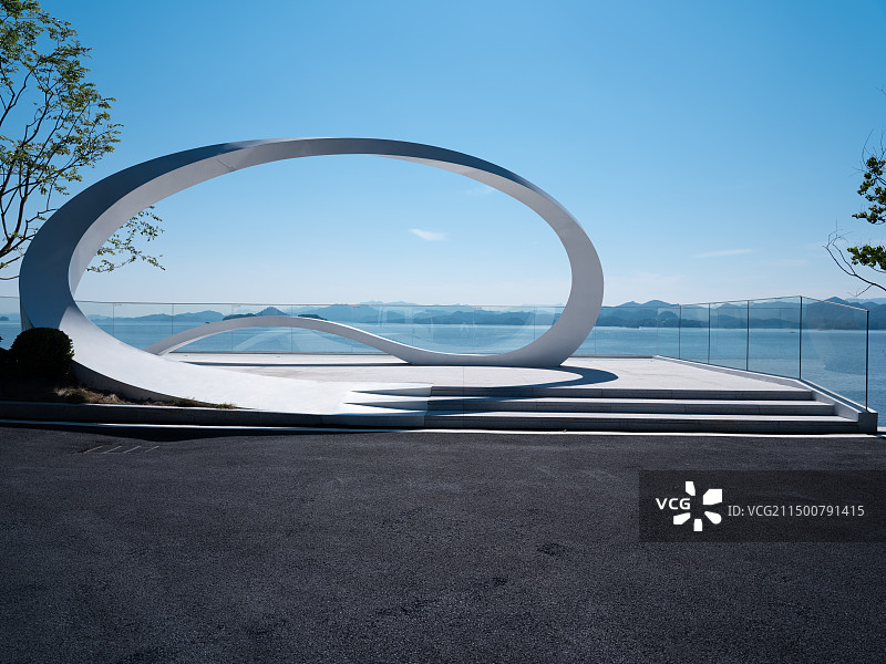 杭州千岛湖观景平台图片素材