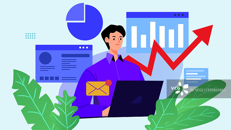 商务男人插画图片素材