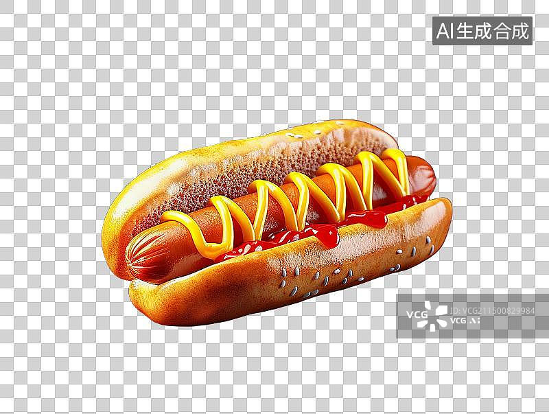 【AI数字艺术】卡通食物 热狗 3D免扣图片素材