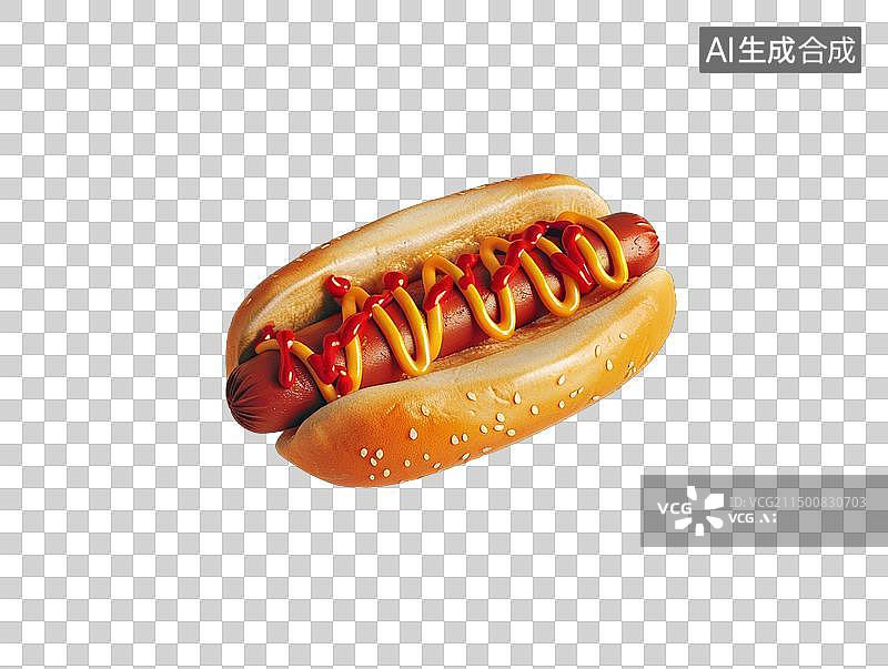 【AI数字艺术】卡通食物 热狗 3D免扣图片素材