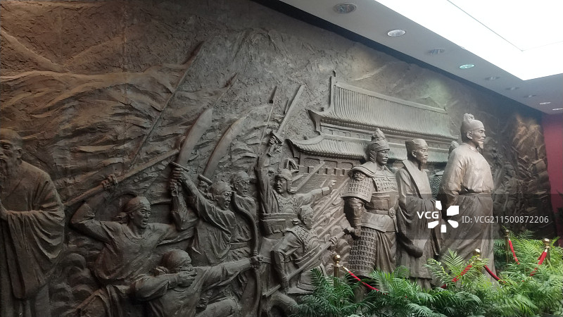 南京明孝陵博物馆浮雕图片素材
