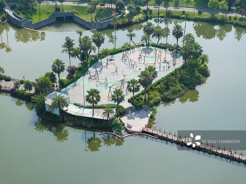 重庆枫香湖儿童公园航拍图片素材