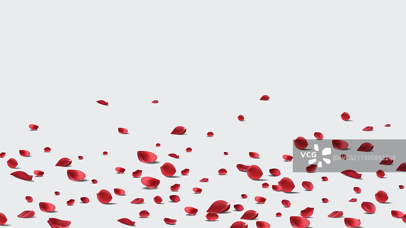 抽象花卉上飘落的红玫瑰花瓣图片素材