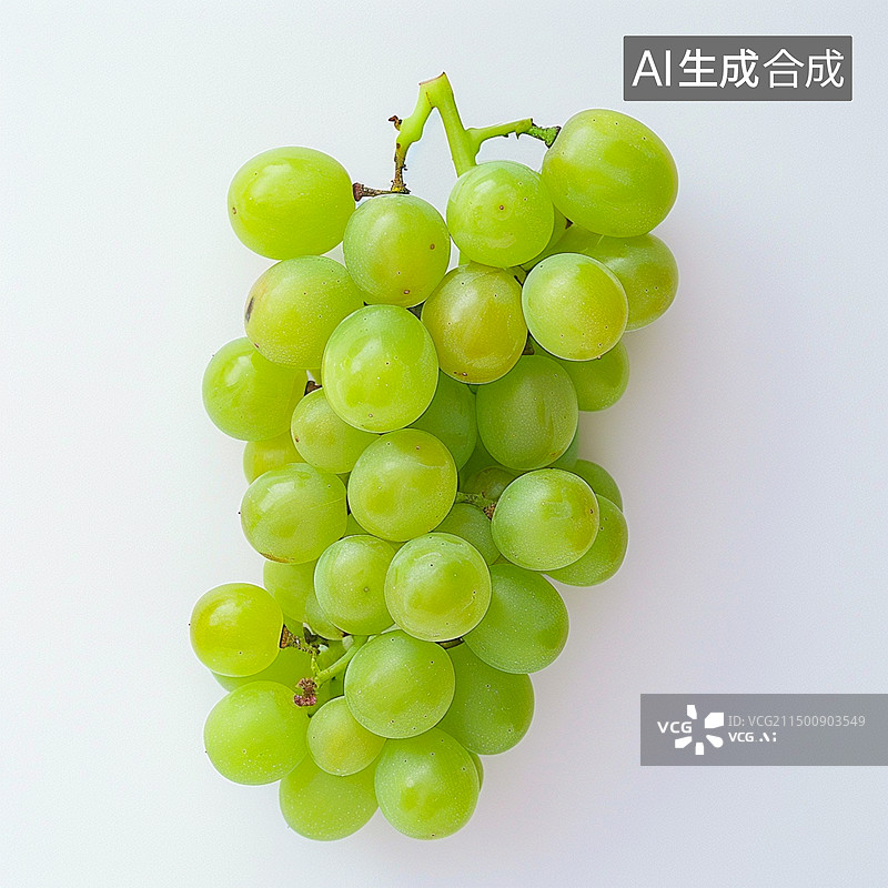 【AI数字艺术】白色背景玫瑰香葡萄图片素材