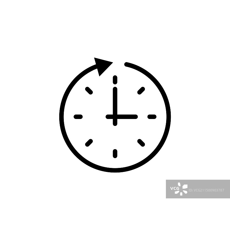 时间流逝扁平图标图片素材