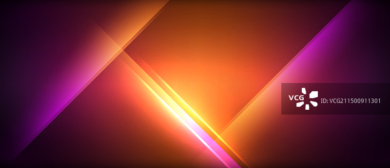 在深色背景上以辐射状对角线融合的鲜艳色调图片素材
