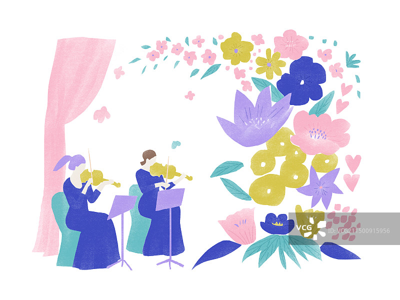 演奏音乐的女孩图片素材