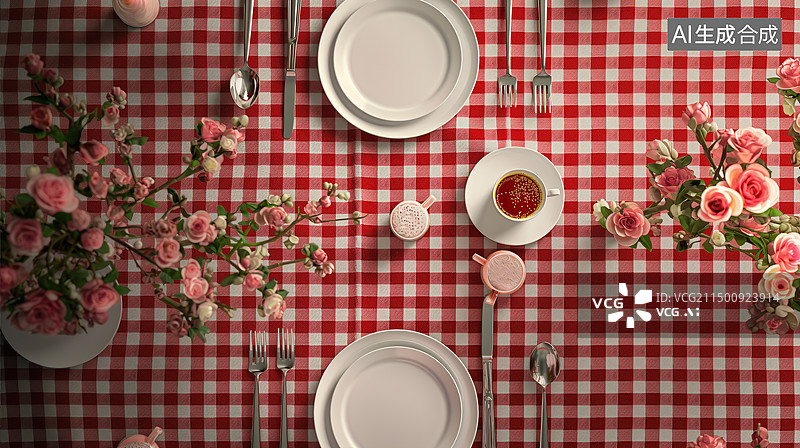【AI数字艺术】西式餐桌图片素材