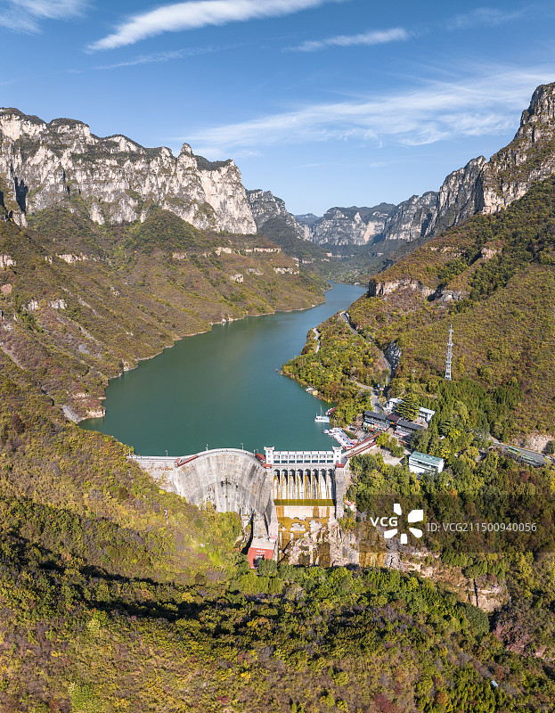 云台山子房湖图片素材