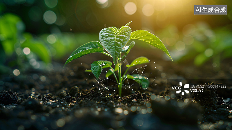 【AI数字艺术】物联网智能农业未来农村新质生产力场景插图图片素材
