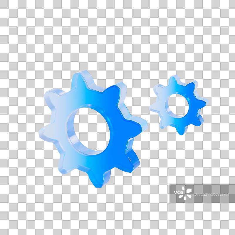 3D渲染的商务玻璃小元素图片素材